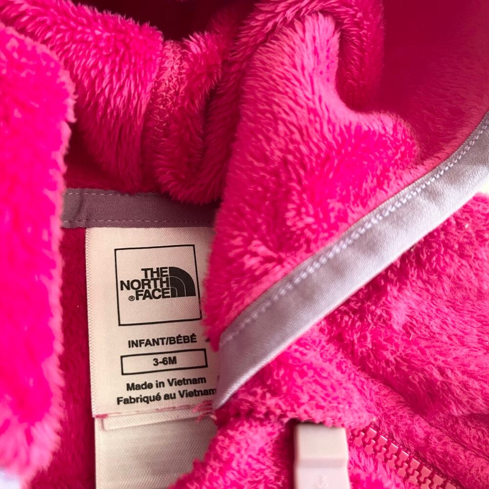 The North Face Infant Girls Pink Sherpa Fleece Bunting Snowsuit 3-6M - Picture 10 of 12